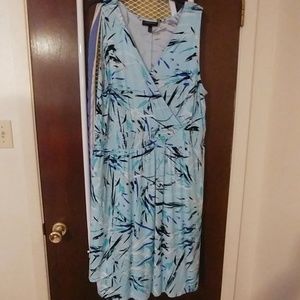 Tropical print sun dress Plus sze